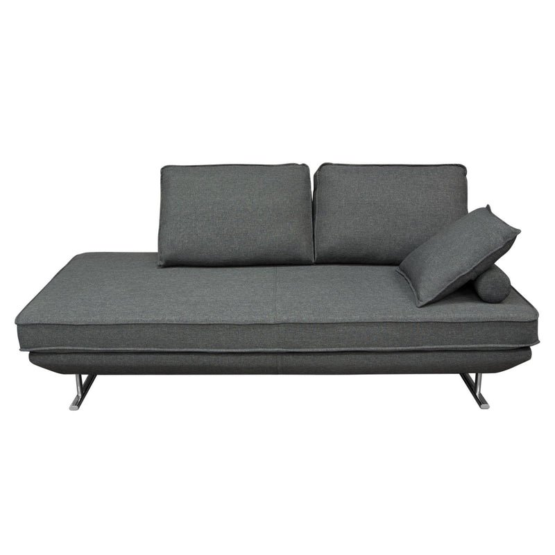 Dolce Lounge Seating Platform with Moveable Backrest Supports by Diamond Sofa - Grey Fabric - Furniture City (CA)l