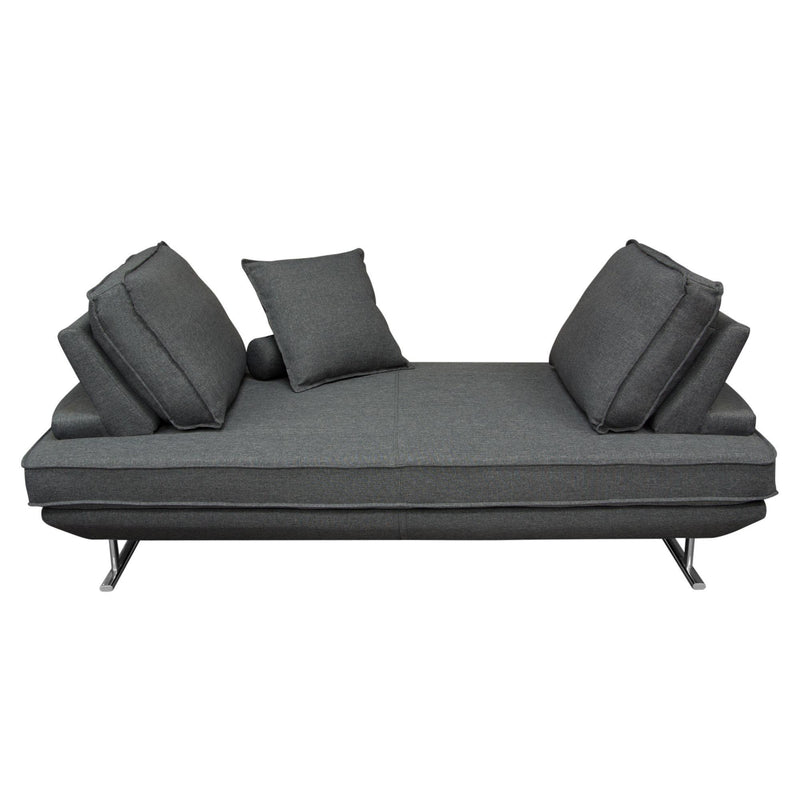 Dolce Lounge Seating Platform with Moveable Backrest Supports by Diamond Sofa - Grey Fabric - Furniture City (CA)l