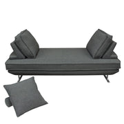 Dolce Lounge Seating Platform with Moveable Backrest Supports by Diamond Sofa - Grey Fabric - Furniture City (CA)l
