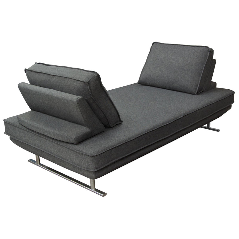 Dolce Lounge Seating Platform with Moveable Backrest Supports by Diamond Sofa - Grey Fabric - Furniture City (CA)l