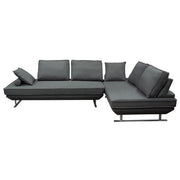Dolce 2PC Lounge Seating Platforms with Moveable Backrest Supports by Diamond Sofa - Grey Fabric - Furniture City (CA)l