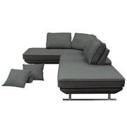 Dolce 2PC Lounge Seating Platforms with Moveable Backrest Supports by Diamond Sofa - Grey Fabric - Furniture City (CA)l