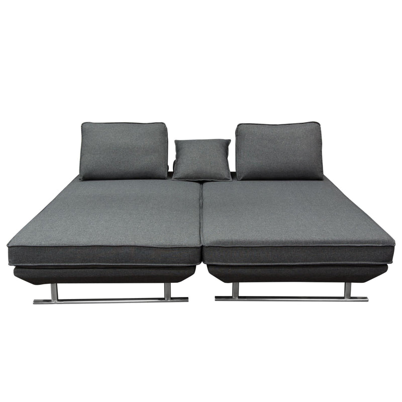 Dolce 2PC Lounge Seating Platforms with Moveable Backrest Supports by Diamond Sofa - Grey Fabric - Furniture City (CA)l