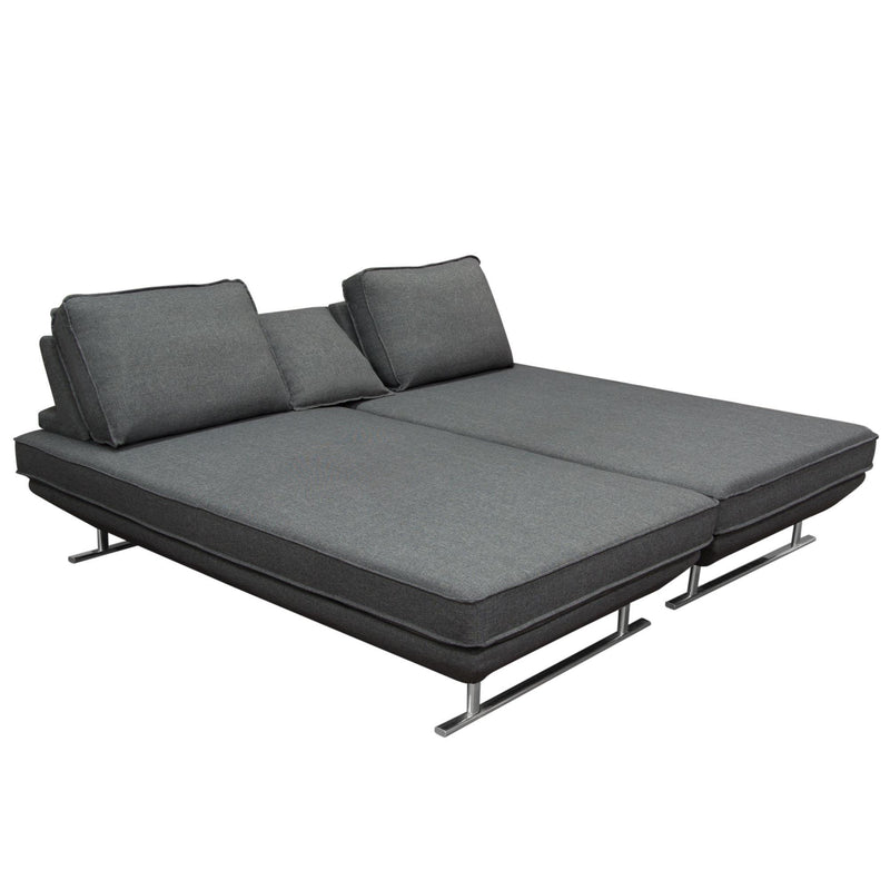 Dolce 2PC Lounge Seating Platforms with Moveable Backrest Supports by Diamond Sofa - Grey Fabric - Furniture City (CA)l