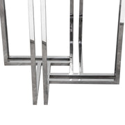 DEKO Polished Stainless Steel Round Dining Table w/ Clear, Tempered Glass Top by Diamond Sofa - Furniture City (CA)l