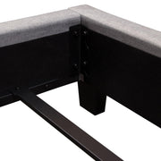 Madison Ave Tufted Wing Queen Bed in Light Grey Button Tufted Fabric by Diamond Sofa - Furniture City (CA)l