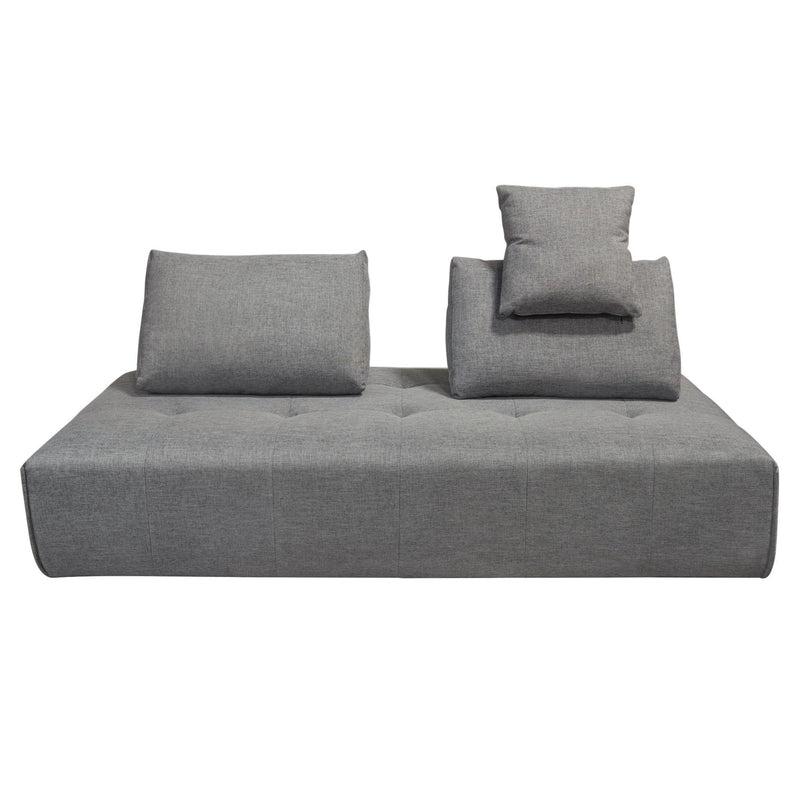 Cloud Lounge Seating Platform with Moveable Backrest Supports in Space Grey Fabric by Diamond Sofa - Furniture City (CA)l