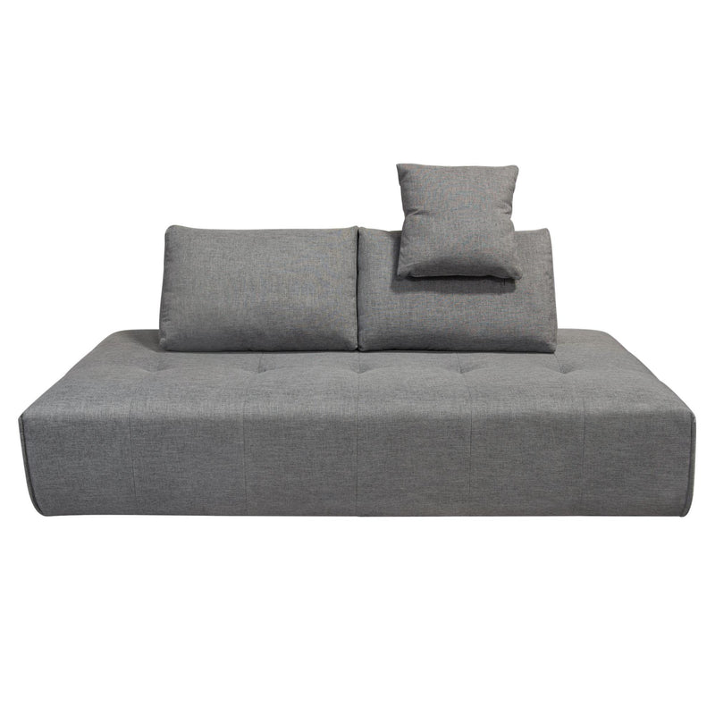 Cloud Lounge Seating Platform with Moveable Backrest Supports in Space Grey Fabric by Diamond Sofa - Furniture City (CA)l