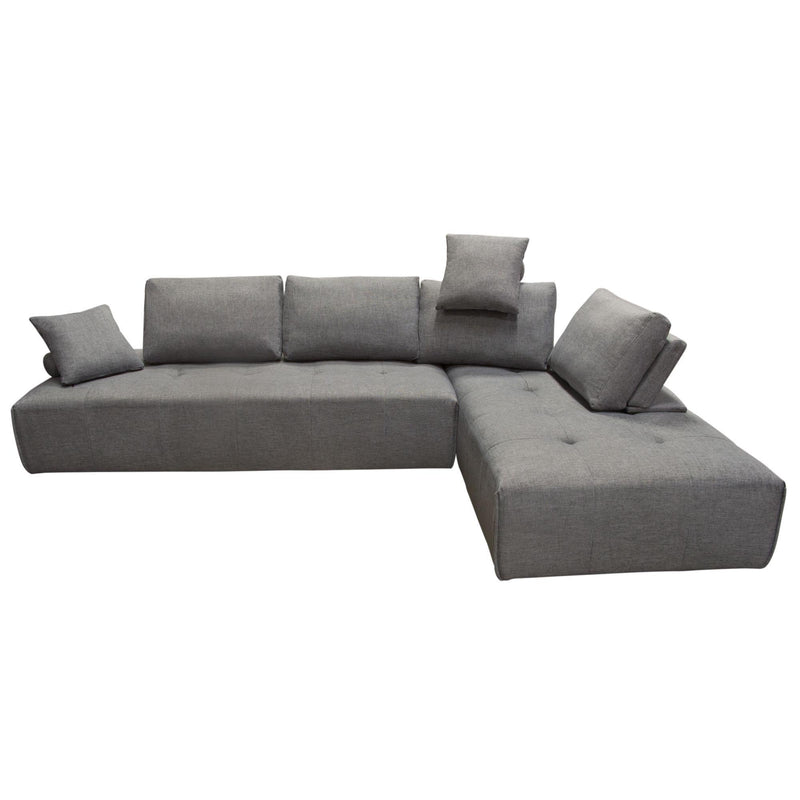 Cloud 2PC Lounge Seating Platforms with Moveable Backrest Supports in Space Grey Fabric by Diamond Sofa - Furniture City (CA)l