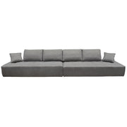 Cloud 2PC Lounge Seating Platforms with Moveable Backrest Supports in Space Grey Fabric by Diamond Sofa - Furniture City (CA)l