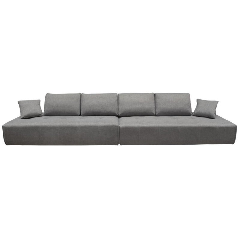 Cloud 2PC Lounge Seating Platforms with Moveable Backrest Supports in Space Grey Fabric by Diamond Sofa - Furniture City (CA)l