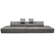Cloud 2PC Lounge Seating Platforms with Moveable Backrest Supports in Space Grey Fabric by Diamond Sofa - Furniture City (CA)l