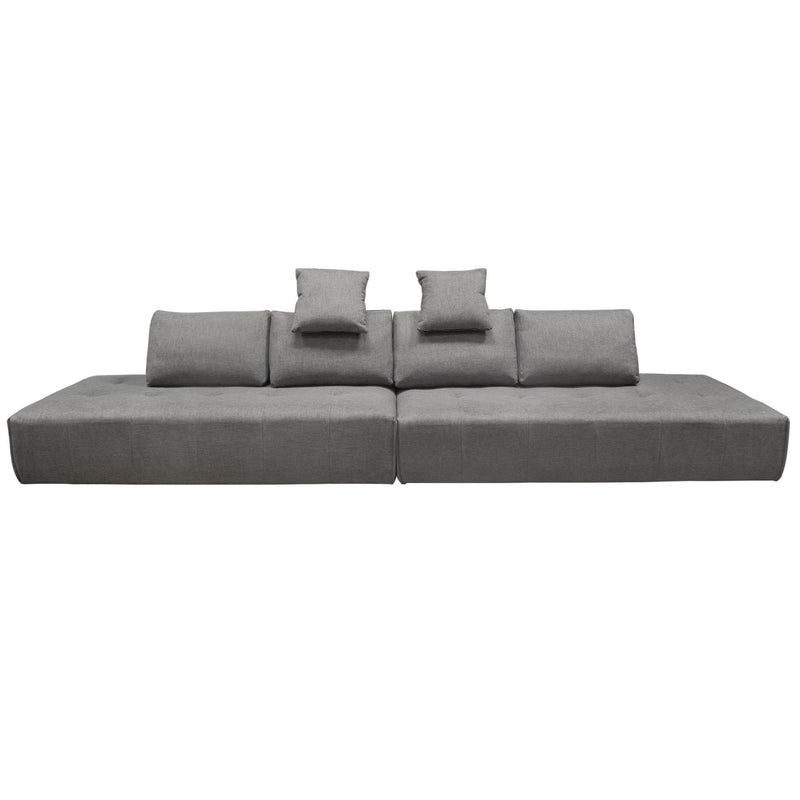 Cloud 2PC Lounge Seating Platforms with Moveable Backrest Supports in Space Grey Fabric by Diamond Sofa - Furniture City (CA)l