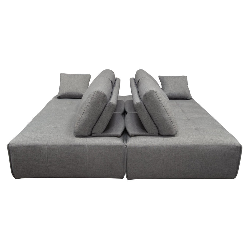 Cloud 2PC Lounge Seating Platforms with Moveable Backrest Supports in Space Grey Fabric by Diamond Sofa - Furniture City (CA)l