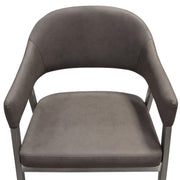 Adele Set of Two Dining/Accent Chairs in Grey Leatherette w/ Brushed Stainless Steel Leg by Diamond Sofa - Furniture City (CA)l