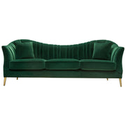 Ava Sofa in Emerald Green Velvet w/ Gold Leg by Diamond Sofa - Furniture City (CA)l