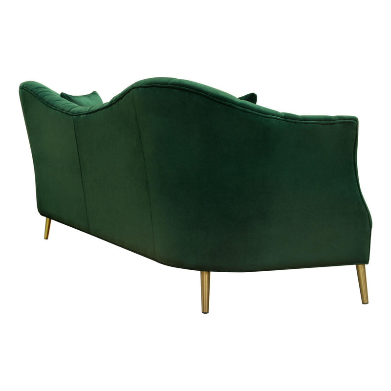Ava Sofa in Emerald Green Velvet w/ Gold Leg by Diamond Sofa - Furniture City (CA)l