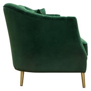 Ava Sofa in Emerald Green Velvet w/ Gold Leg by Diamond Sofa - Furniture City (CA)l