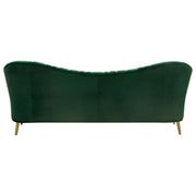 Ava Sofa in Emerald Green Velvet w/ Gold Leg by Diamond Sofa - Furniture City (CA)l