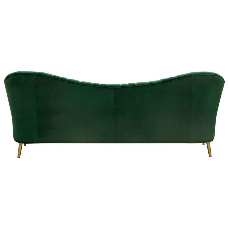 Ava Sofa in Emerald Green Velvet w/ Gold Leg by Diamond Sofa - Furniture City (CA)l