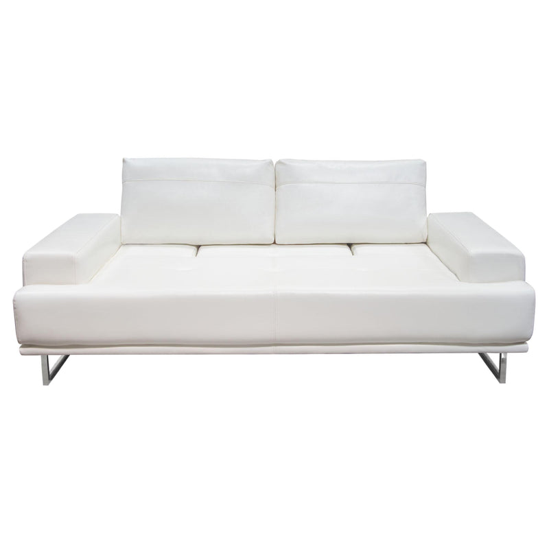 Russo Sofa w/ Adjustable Seat Backs in White Air Leather by Diamond Sofa - Furniture City (CA)l