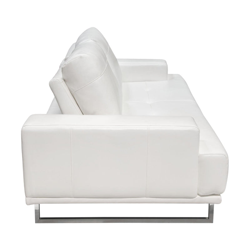 Russo Sofa w/ Adjustable Seat Backs in White Air Leather by Diamond Sofa - Furniture City (CA)l