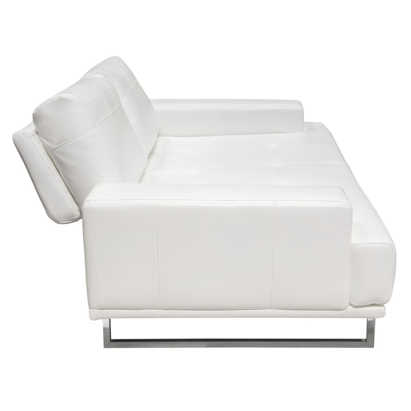 Russo Sofa w/ Adjustable Seat Backs in White Air Leather by Diamond Sofa - Furniture City (CA)l