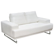 Russo Loveseat w/ Adjustable Seat Backs in White Air Leather by Diamond Sofa - Furniture City (CA)l