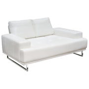 Russo Loveseat w/ Adjustable Seat Backs in White Air Leather by Diamond Sofa - Furniture City (CA)l