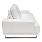 Russo Loveseat w/ Adjustable Seat Backs in White Air Leather by Diamond Sofa - Furniture City (CA)l