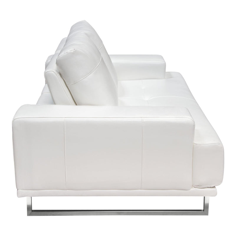 Russo Loveseat w/ Adjustable Seat Backs in White Air Leather by Diamond Sofa - Furniture City (CA)l