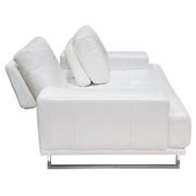 Russo Loveseat w/ Adjustable Seat Backs in White Air Leather by Diamond Sofa - Furniture City (CA)l