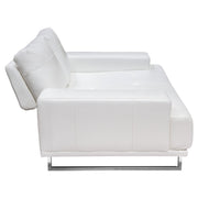 Russo Loveseat w/ Adjustable Seat Backs in White Air Leather by Diamond Sofa - Furniture City (CA)l