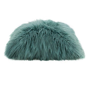 18" Square Accent Pillow by Diamond Sofa in Teal Dual-Sided Faux Fur - Furniture City (CA)l
