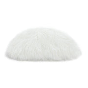18" Square Accent Pillow by Diamond Sofa in White Dual-Sided Faux Fur - Furniture City (CA)l
