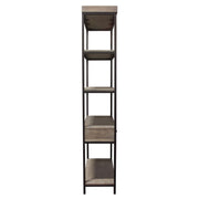 Sequoia 87" 2-Drawered Shelf Unit in Grey Oak Finish with Iron Frame by Diamond Sofa - Furniture City (CA)l