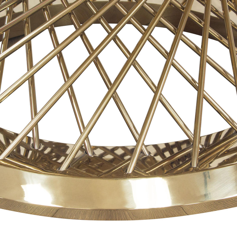 Solstice 35" Round Cocktail Table with Genuine Marble Top and Polished Gold Spiral Spoked Base by Diamond Sofa - Furniture City (CA)l