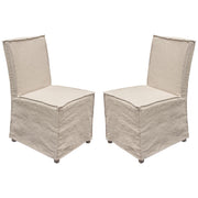 Sonoma 2-Pack Dining Chairs with Wood Legs and Sand Linen Removable Slipcover by Diamond Sofa - Furniture City (CA)l