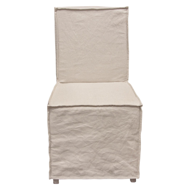 Sonoma 2-Pack Dining Chairs with Wood Legs and Sand Linen Removable Slipcover by Diamond Sofa - Furniture City (CA)l