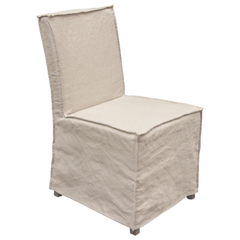 Sonoma 2-Pack Dining Chairs with Wood Legs and Sand Linen Removable Slipcover by Diamond Sofa - Furniture City (CA)l