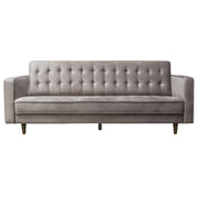 Juniper Tufted Sofa in Champagne Grey Velvet with (2) Bolster Pillows by Diamond Sofa - Furniture City (CA)l
