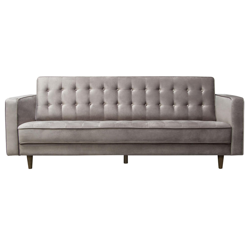 Juniper Tufted Sofa in Champagne Grey Velvet with (2) Bolster Pillows by Diamond Sofa - Furniture City (CA)l