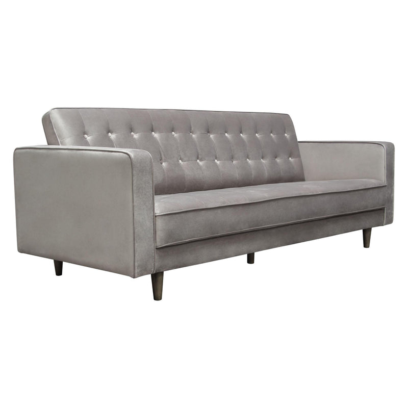 Juniper Tufted Sofa in Champagne Grey Velvet with (2) Bolster Pillows by Diamond Sofa - Furniture City (CA)l