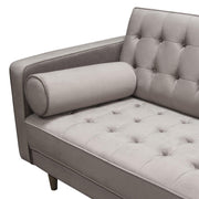 Juniper Tufted Sofa in Champagne Grey Velvet with (2) Bolster Pillows by Diamond Sofa - Furniture City (CA)l