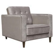 Juniper Tufted Chair in Champagne Grey Velvet by Diamond Sofa - Furniture City (CA)l