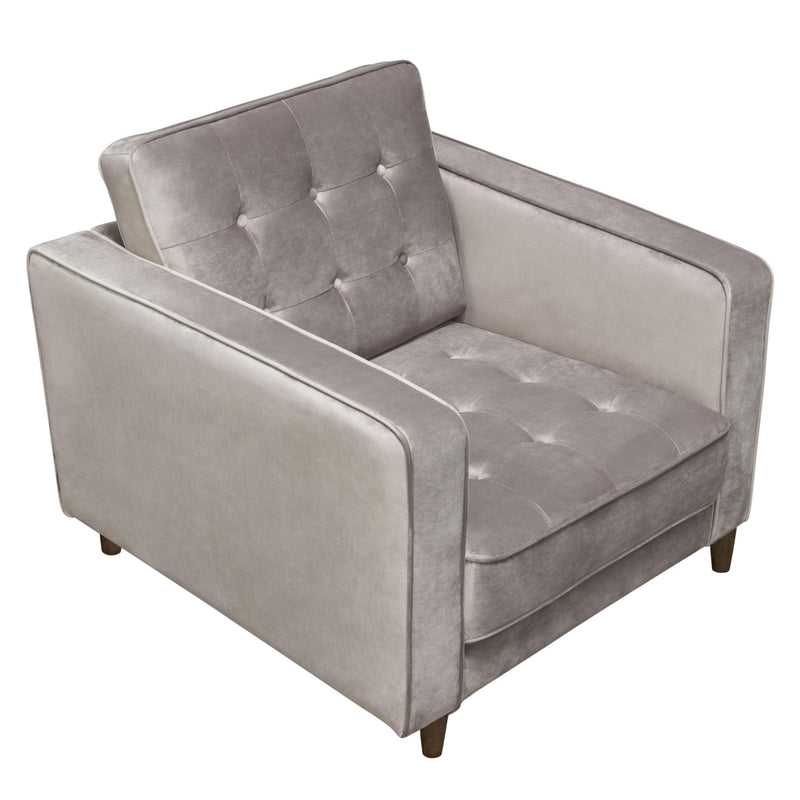 Juniper Tufted Chair in Champagne Grey Velvet by Diamond Sofa - Furniture City (CA)l
