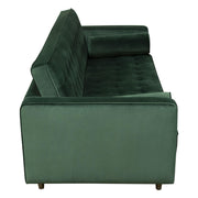 Juniper Tufted Sofa in Hunter Green Velvet with (2) Bolster Pillows by Diamond Sofa - Furniture City (CA)l
