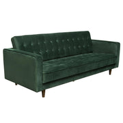 Juniper Tufted Sofa in Hunter Green Velvet with (2) Bolster Pillows by Diamond Sofa - Furniture City (CA)l