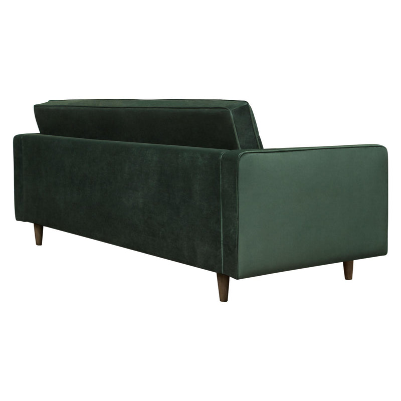 Juniper Tufted Sofa in Hunter Green Velvet with (2) Bolster Pillows by Diamond Sofa - Furniture City (CA)l
