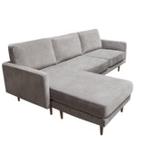 Kelsey Reversible Chaise Sectional in Grey Fabric by Diamond Sofa - Furniture City (CA)l